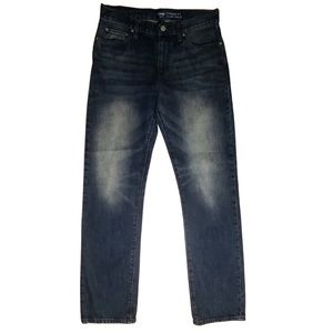 GAP Mens Distressed Straight Fit Blue Denim Jeans 30X32 Classic Wash